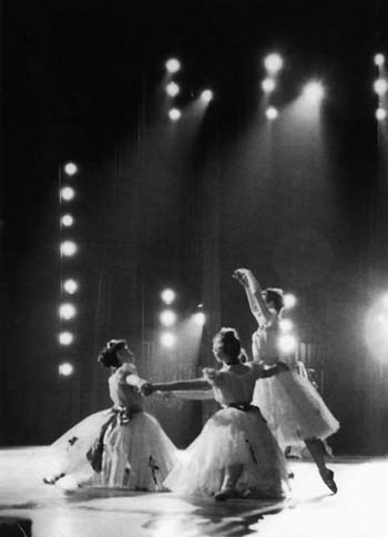 Trio of Dancers as seen from the wings of the theatre